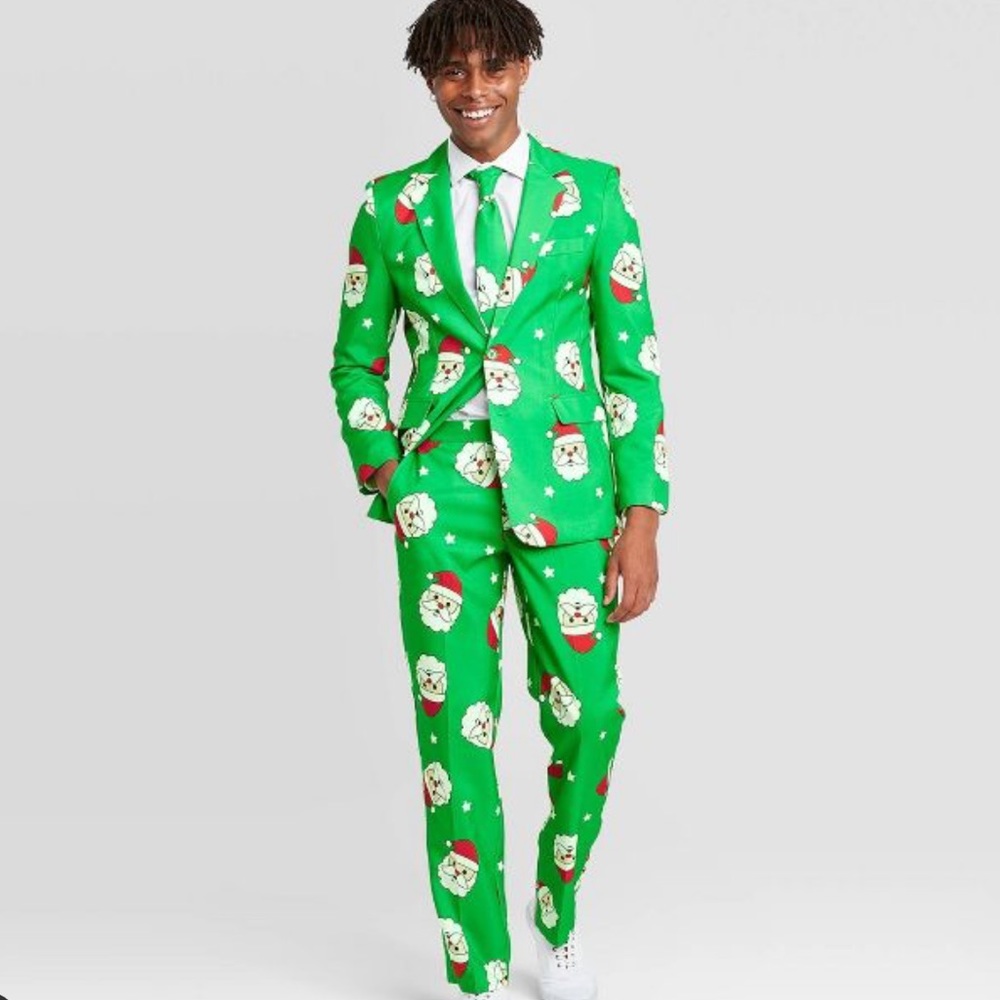 PRINTED SANTA HOLIDAY / CHRISTMAS SUIT *MENS*